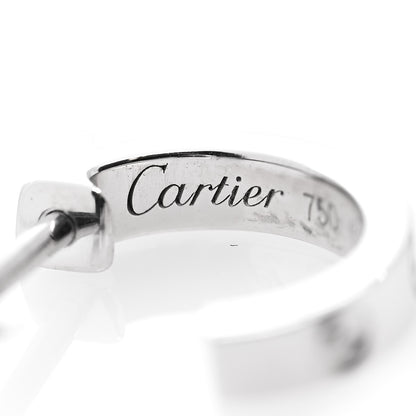 Cartier 18K White Gold Small LOVE Hoop Earrings 4 of 6
