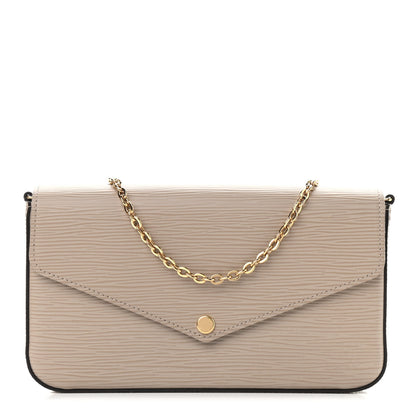 Louis Vuitton Epi Felicie Pochette Chain Wallet Galet 1 of 10