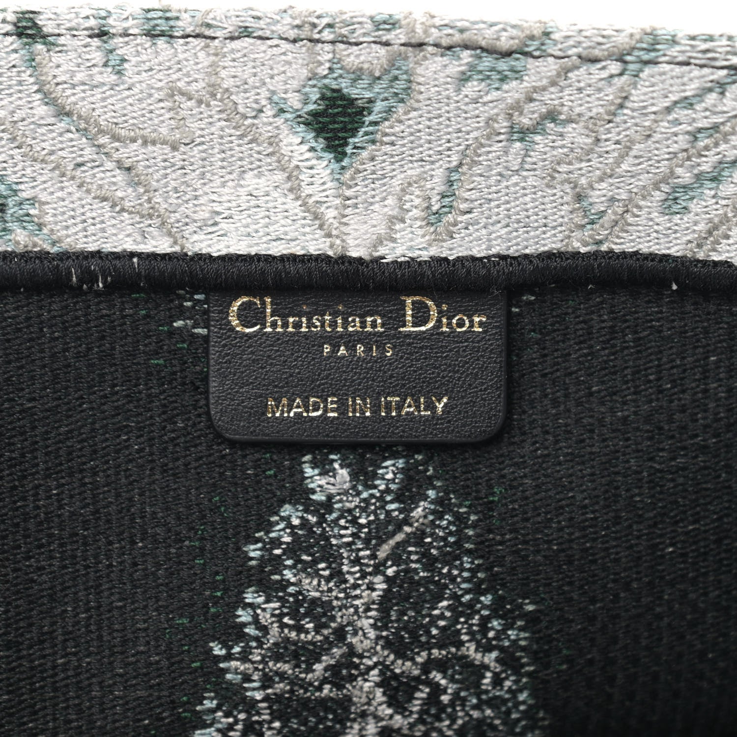 Christian Dior Canvas Large Tie And Dior Book Tote Green Multicolor 5 of 15