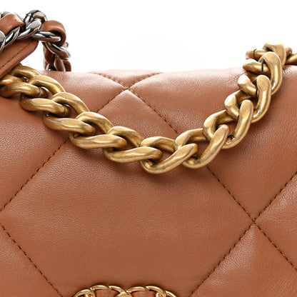 Chanel Lambskin Quilted Medium Chanel 19 Flap Brown 8 of 11