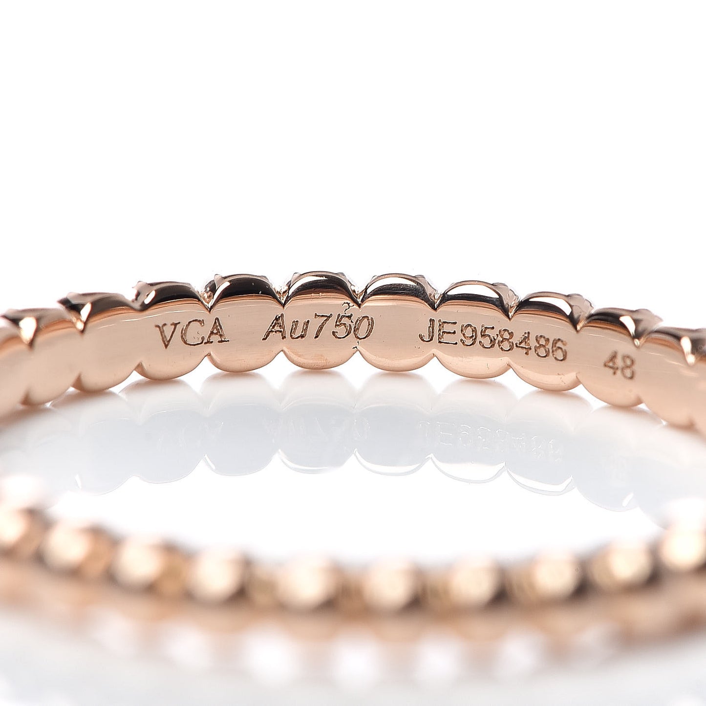 18K Rose Gold Small Perlee Ring 48 4.5