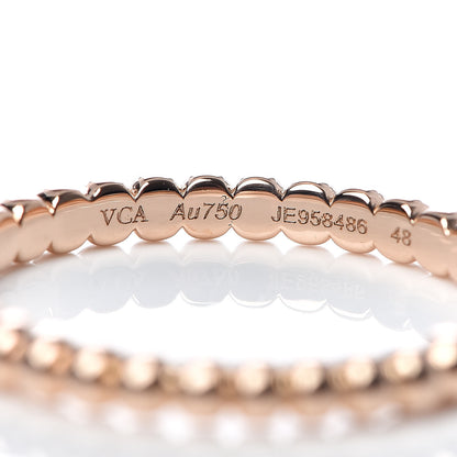 Van Cleef & Arpels 18K Rose Gold Small Perlee Ring 48 4.5 4 of 5