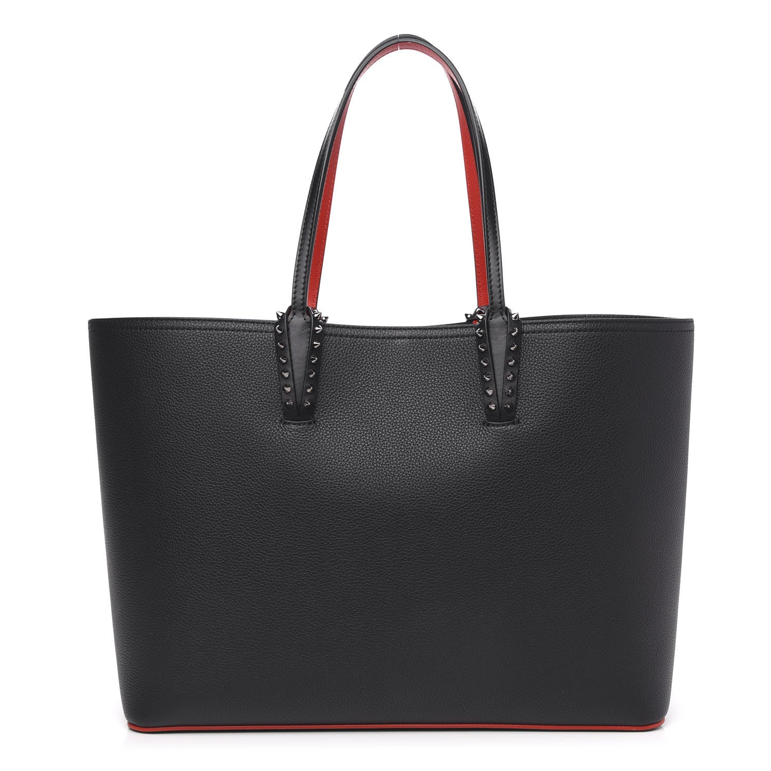 Christian Louboutin Calfskin Spikes East West Cabata Tote Black 2 of 11