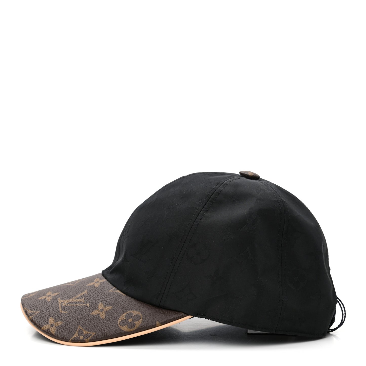 Polyester Silk Monogram LV Get Ready Cap M Black