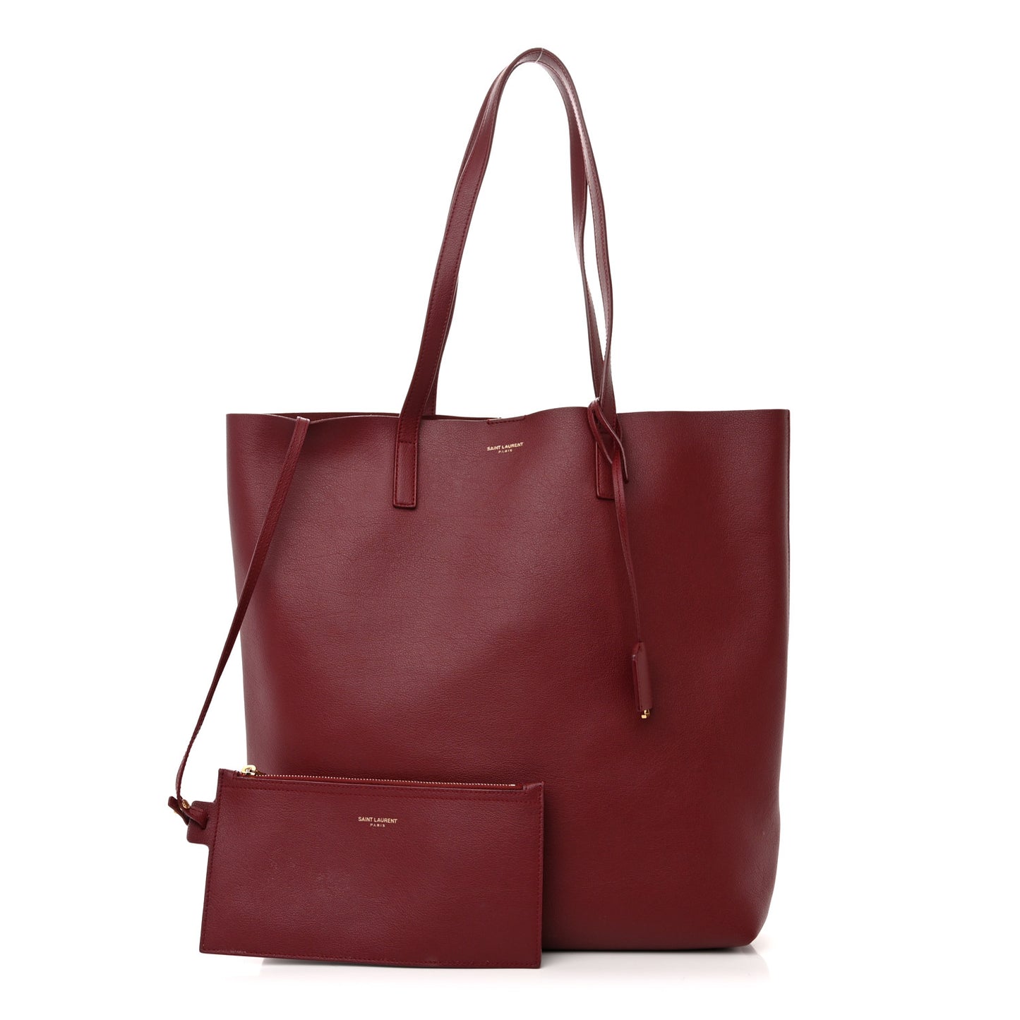 Calfskin Large Shopping Tote Bordeaux