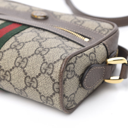 Gucci GG Supreme Monogram Web Mini Ophidia Shoulder Bag Brown 9 of 10