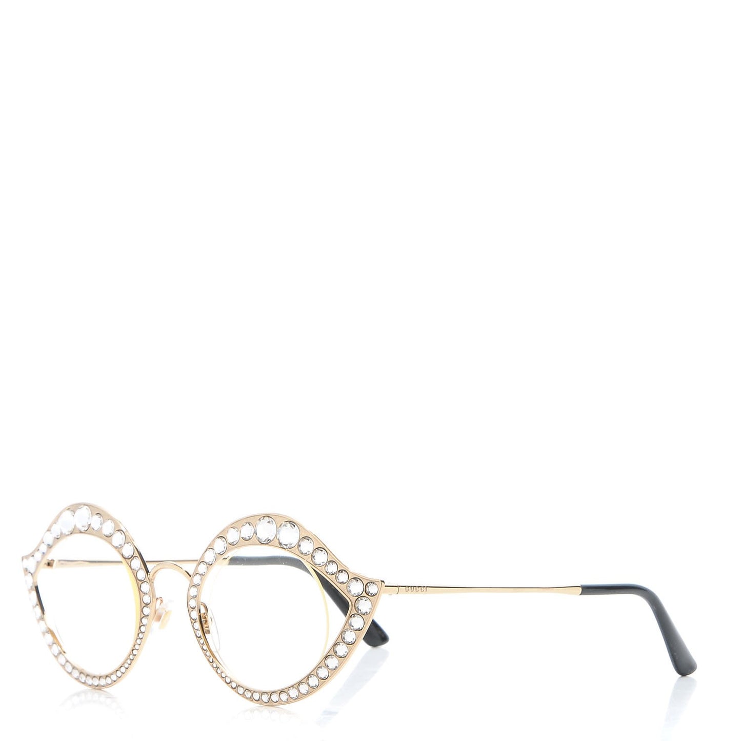 Metal Crystal Cat Eye Glasses GG0046/S Gold