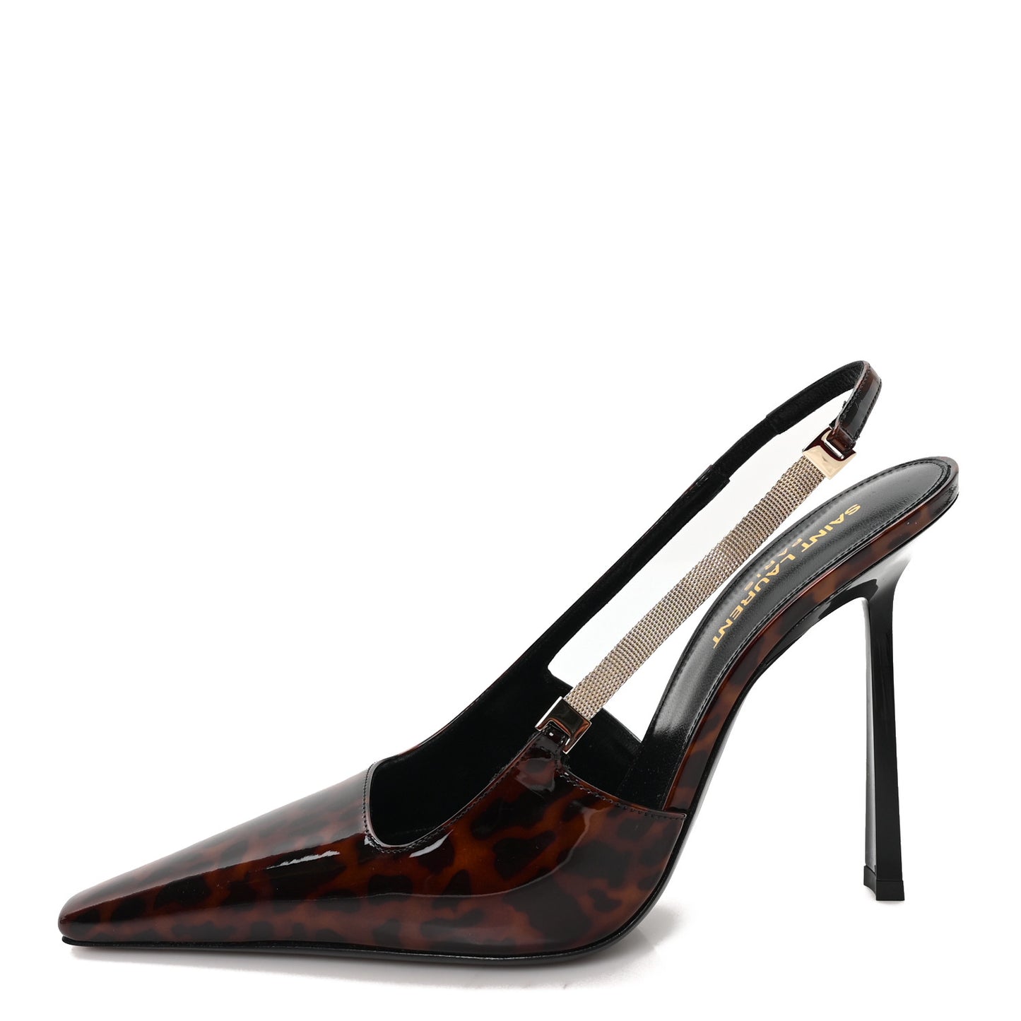 Vernice Grupy Leopard Print Blake 110 Slingback Pumps 39 Manto Natural Black