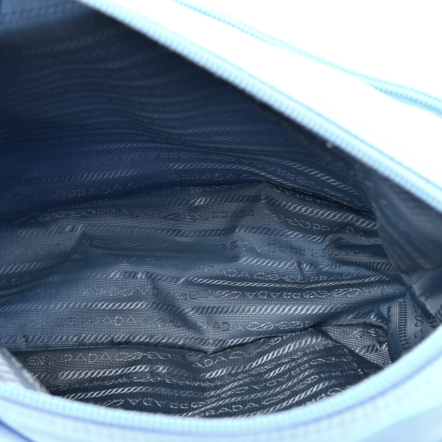 Prada Re-Nylon Vela Saffiano Pocket Double Buckle Messenger Shoulder Bag Fiordaliso 5 of 10