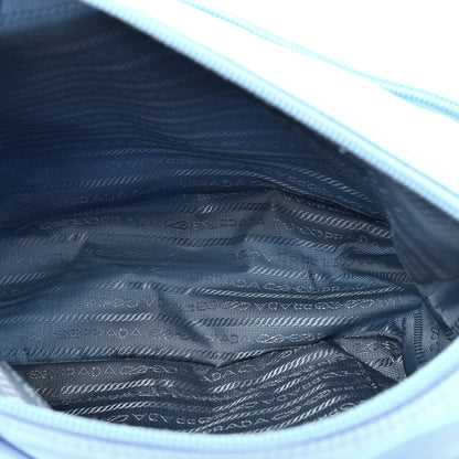 Prada Re-Nylon Vela Saffiano Pocket Double Buckle Messenger Shoulder Bag Fiordaliso 5 of 10
