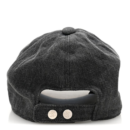 Chanel Denim Cap Hat Black 5 of 9