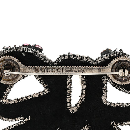 Gucci Metal Crystal Bow Brooch Pink 3 of 3