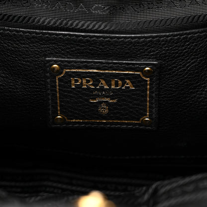 Prada Vitello Daino Shopping Tote Black 6 of 12