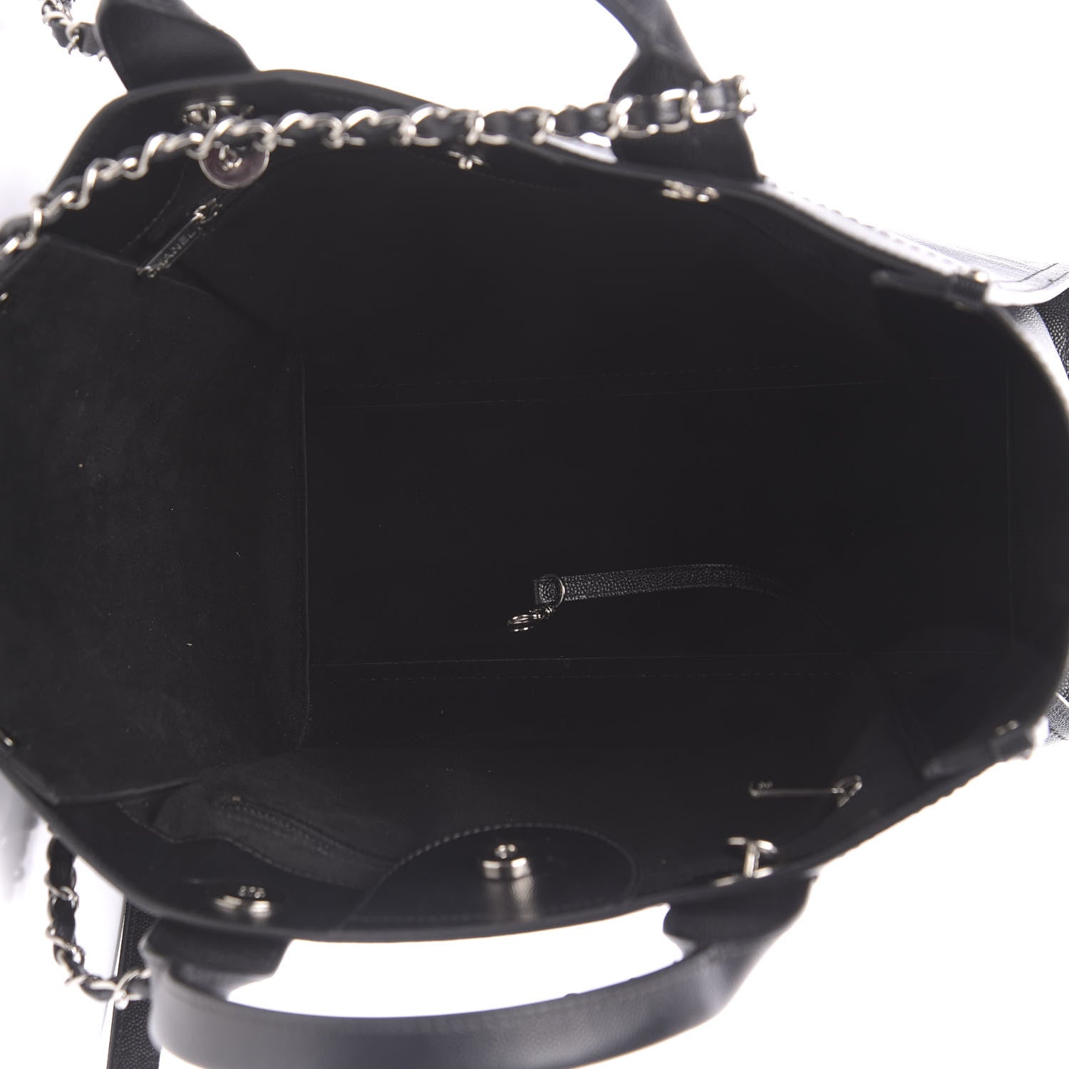 Chanel Caviar Small Studded Deauville Tote Black 6 of 13