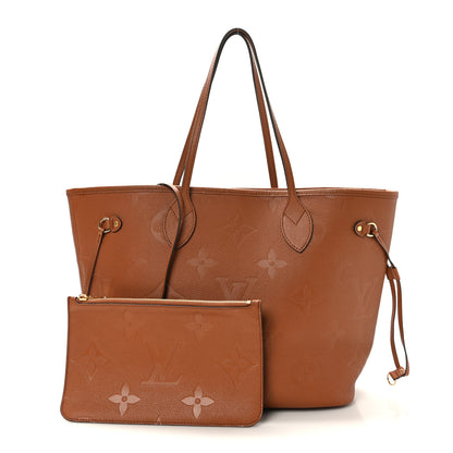 Louis Vuitton Empreinte Monogram Giant Neverfull MM Cognac 3 of 9
