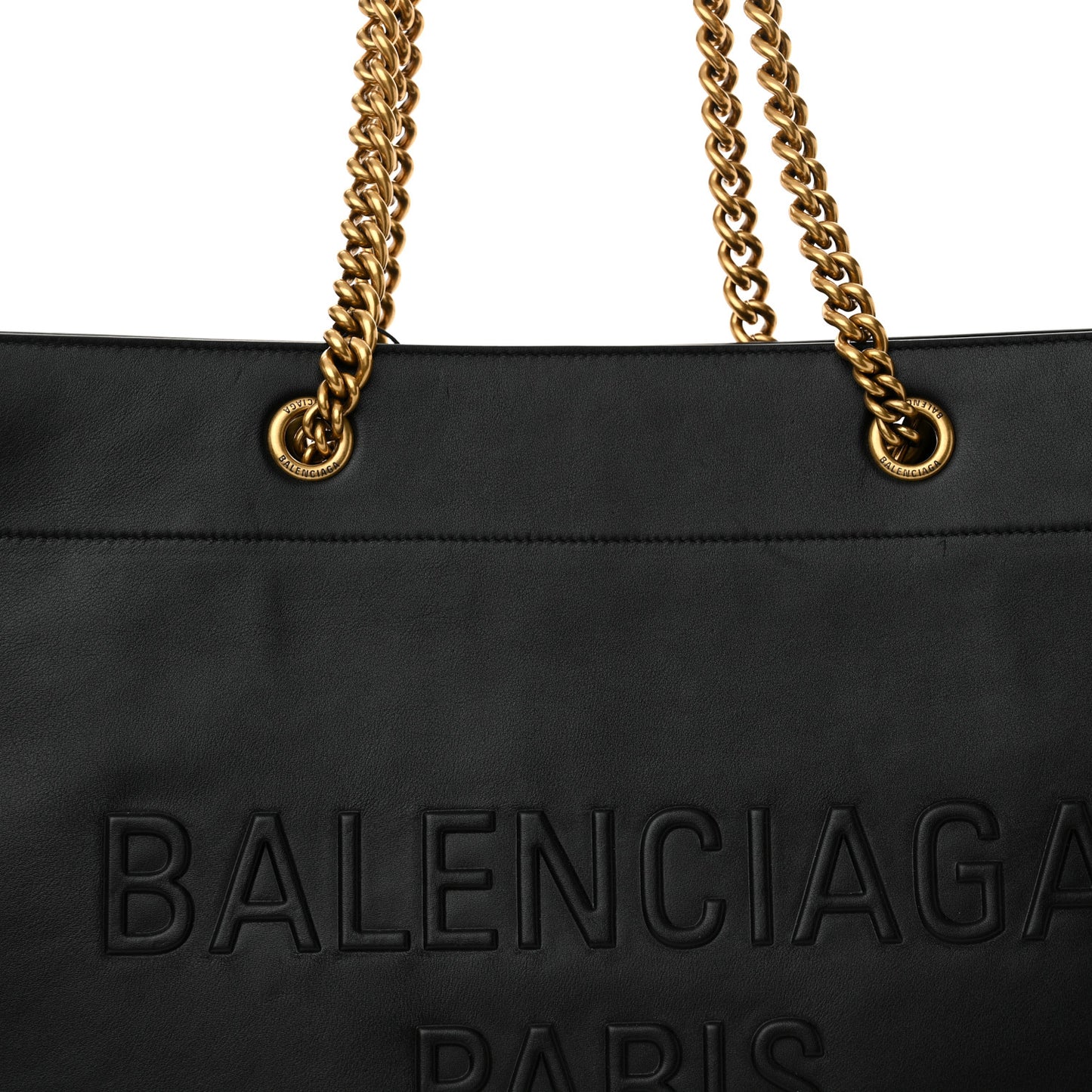 Soft Smooth Calfskin Large Duty Free Tote Black