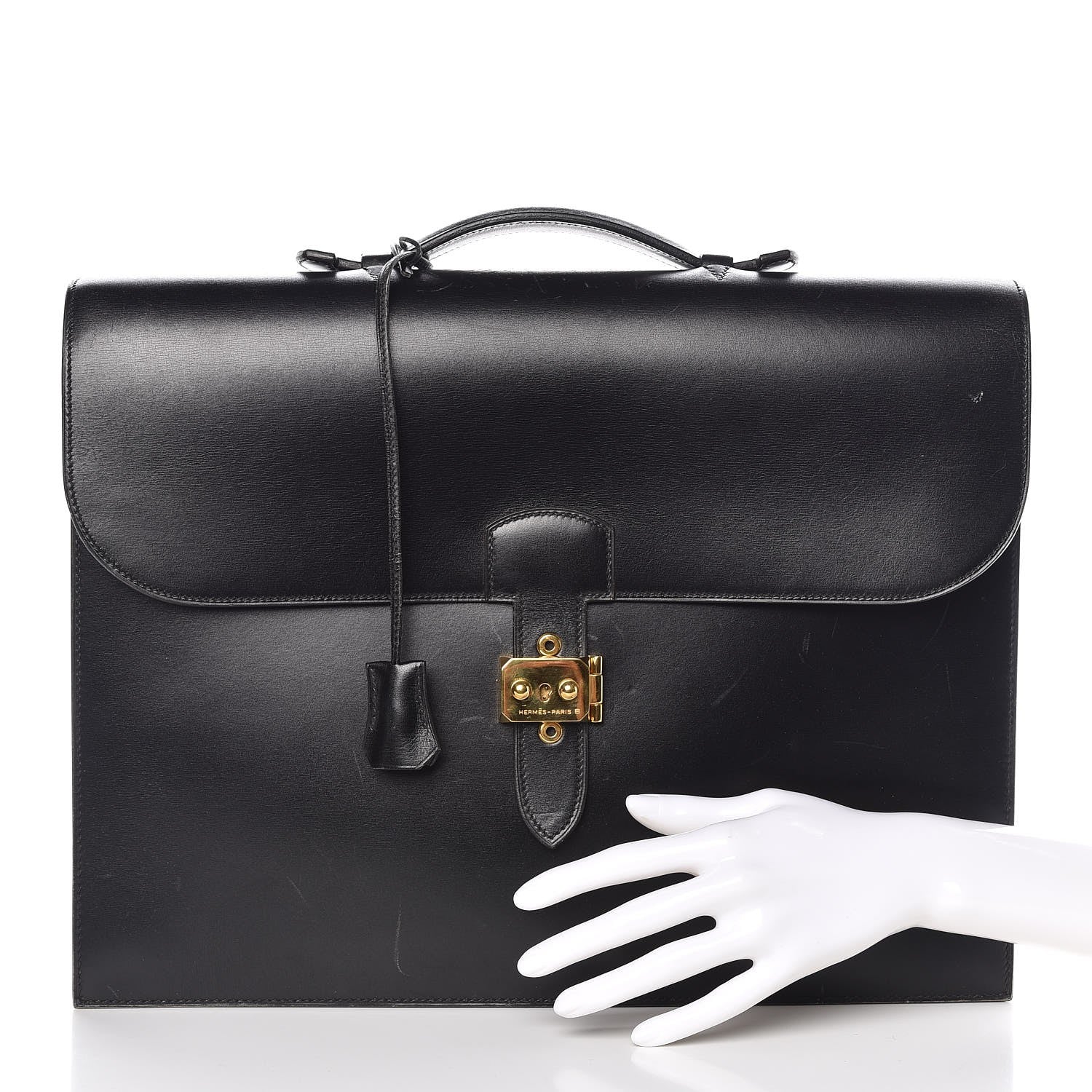 Hermes Box Sac a Depeche 41 Briefcase Black 3 of 12