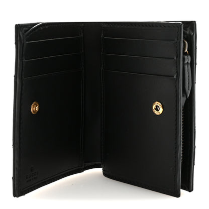 Gucci Calfskin Matelasse GG Marmont Card Case Wallet Black 5 of 8