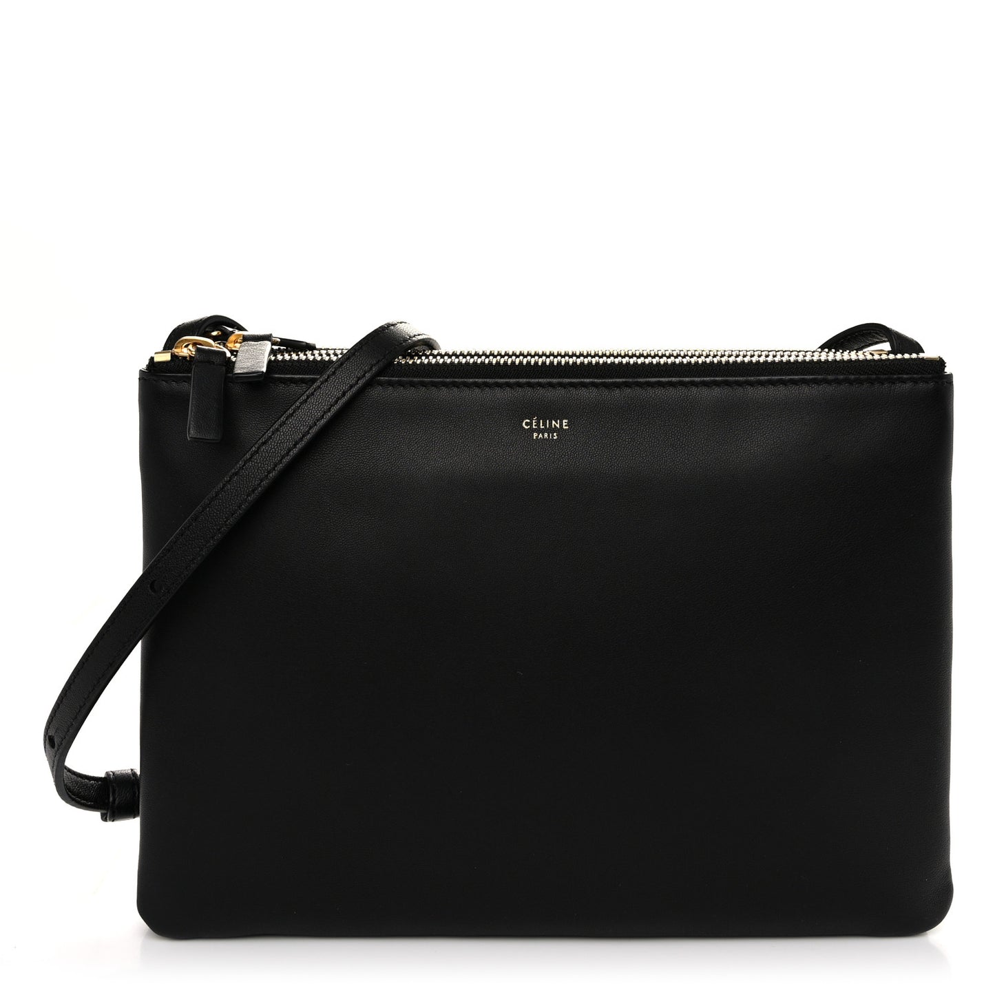 Lambskin Large Trio Crossbody Bag Black