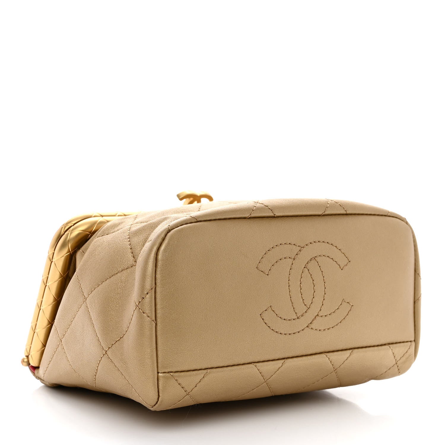 Chanel Metallic Lambskin Quilted My Crush Bag Gold 4 of 10