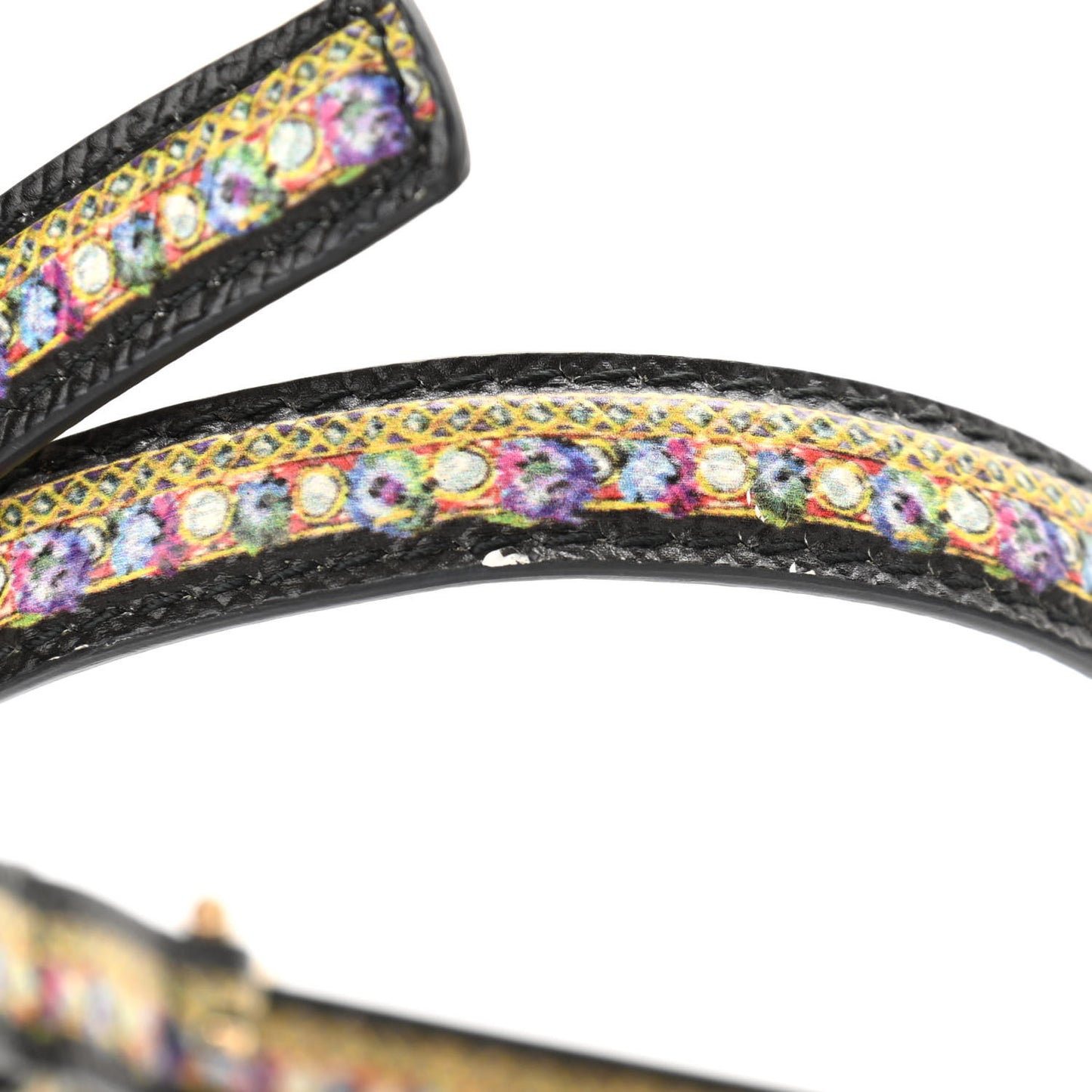 Dauphine Fan Foulard Medium Miss Sicily Satchel Black Multicolor