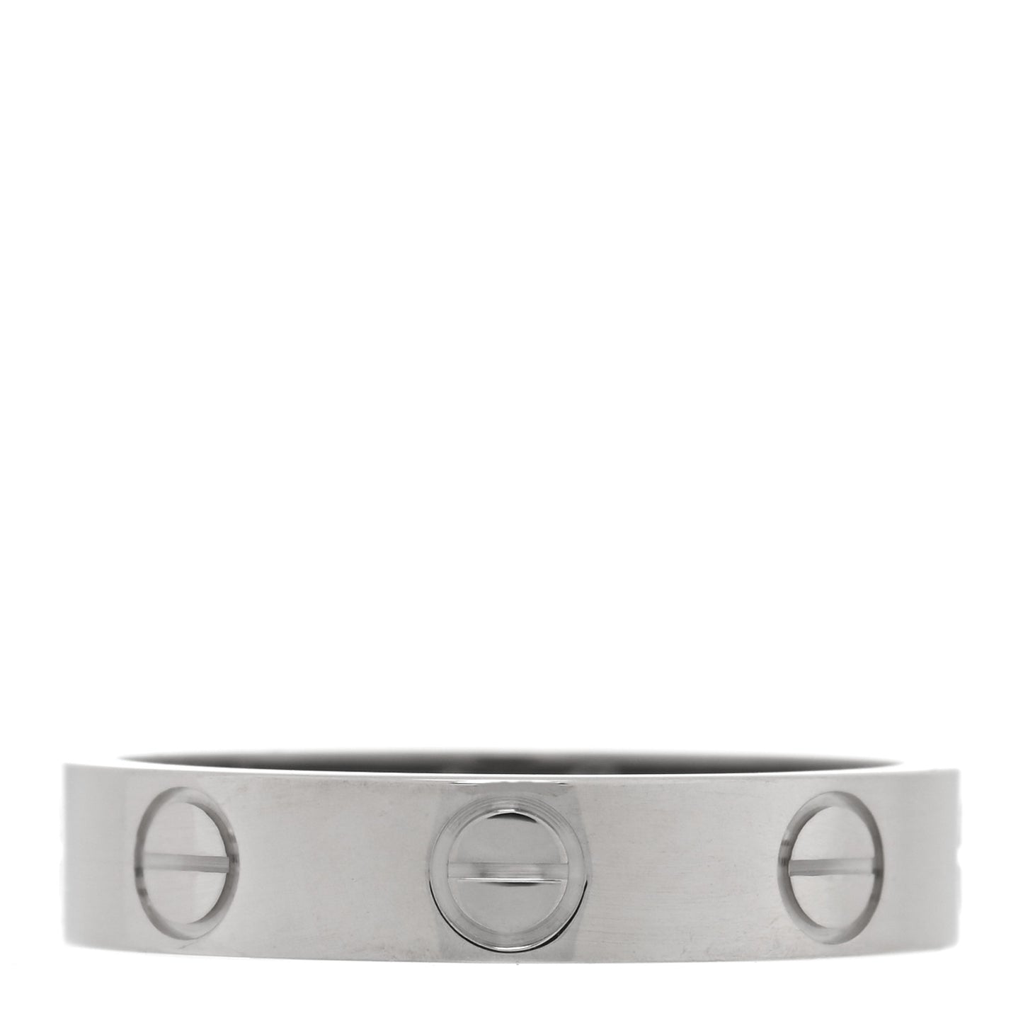 18K White Gold 3.5mm LOVE Wedding Band Ring 48 4.5
