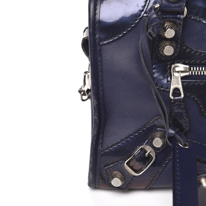Balenciaga Smooth Calfskin Metallic Patent Giant 12 Silver Hardware Mini City Ultraviolet 13 of 14