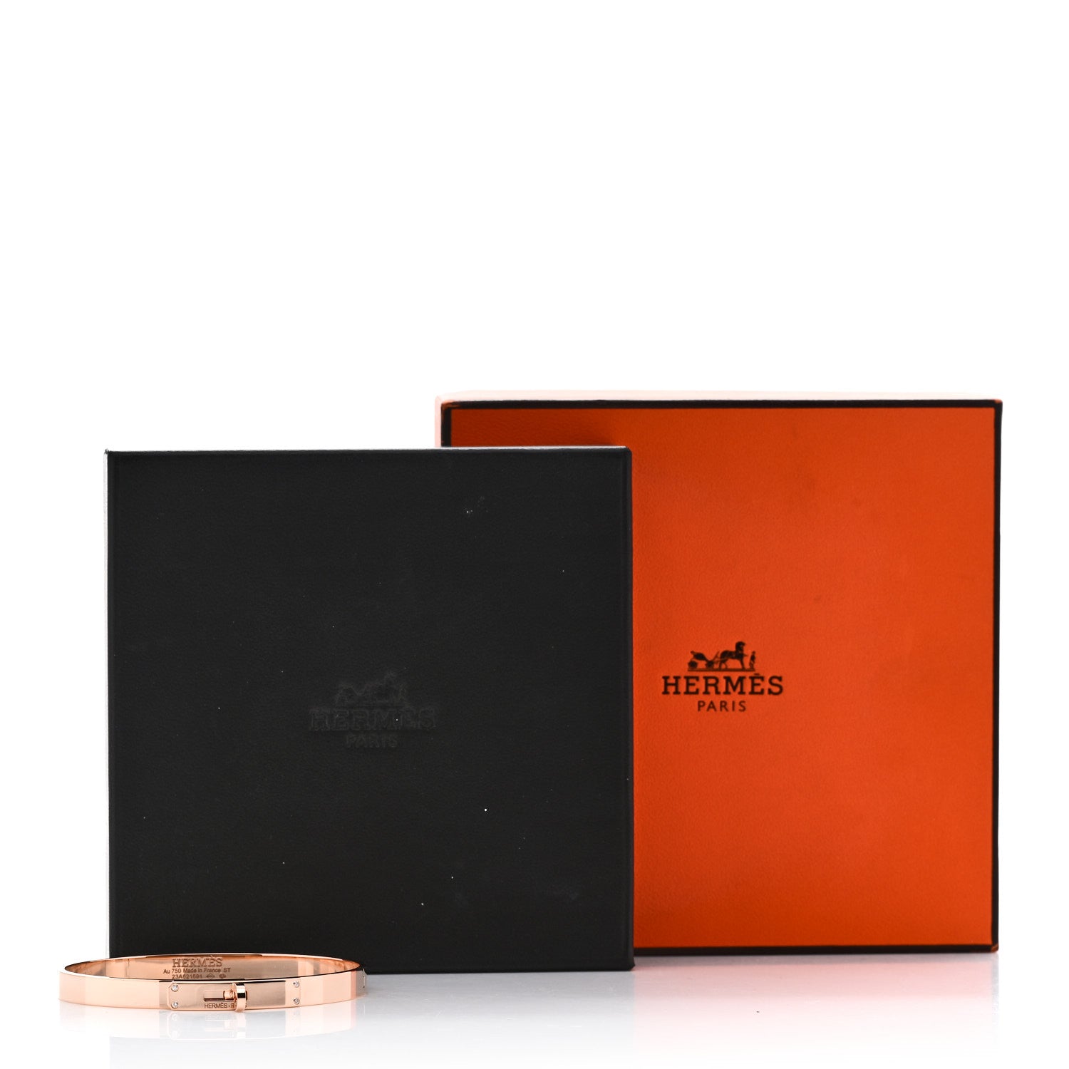 Hermes 18K Rose Gold Diamond PM Kelly Bracelet ST 5 of 5