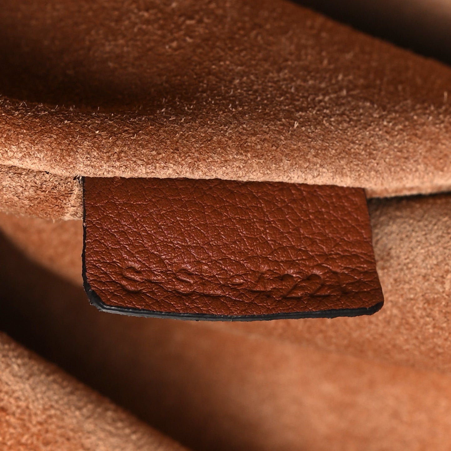 Supple Calfskin Medium Strap Leandre Shoulder Bag Brown