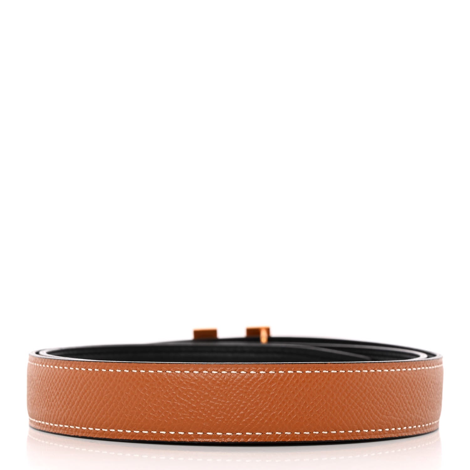 Hermes Swift Epsom 24mm Medor H Belt 75/30 Black Gold 2 of 8