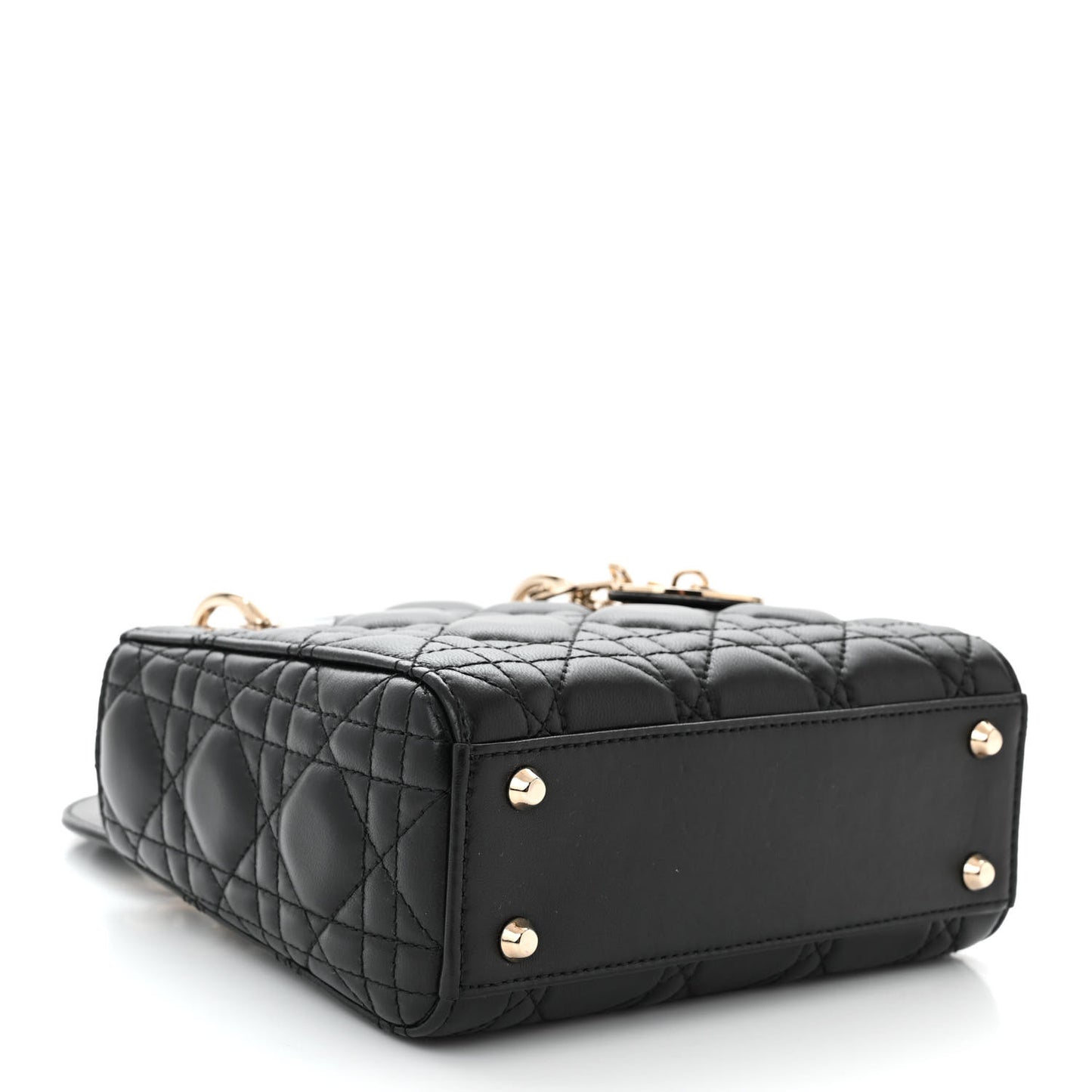 Lambskin Cannage Mini Lady Dior Black