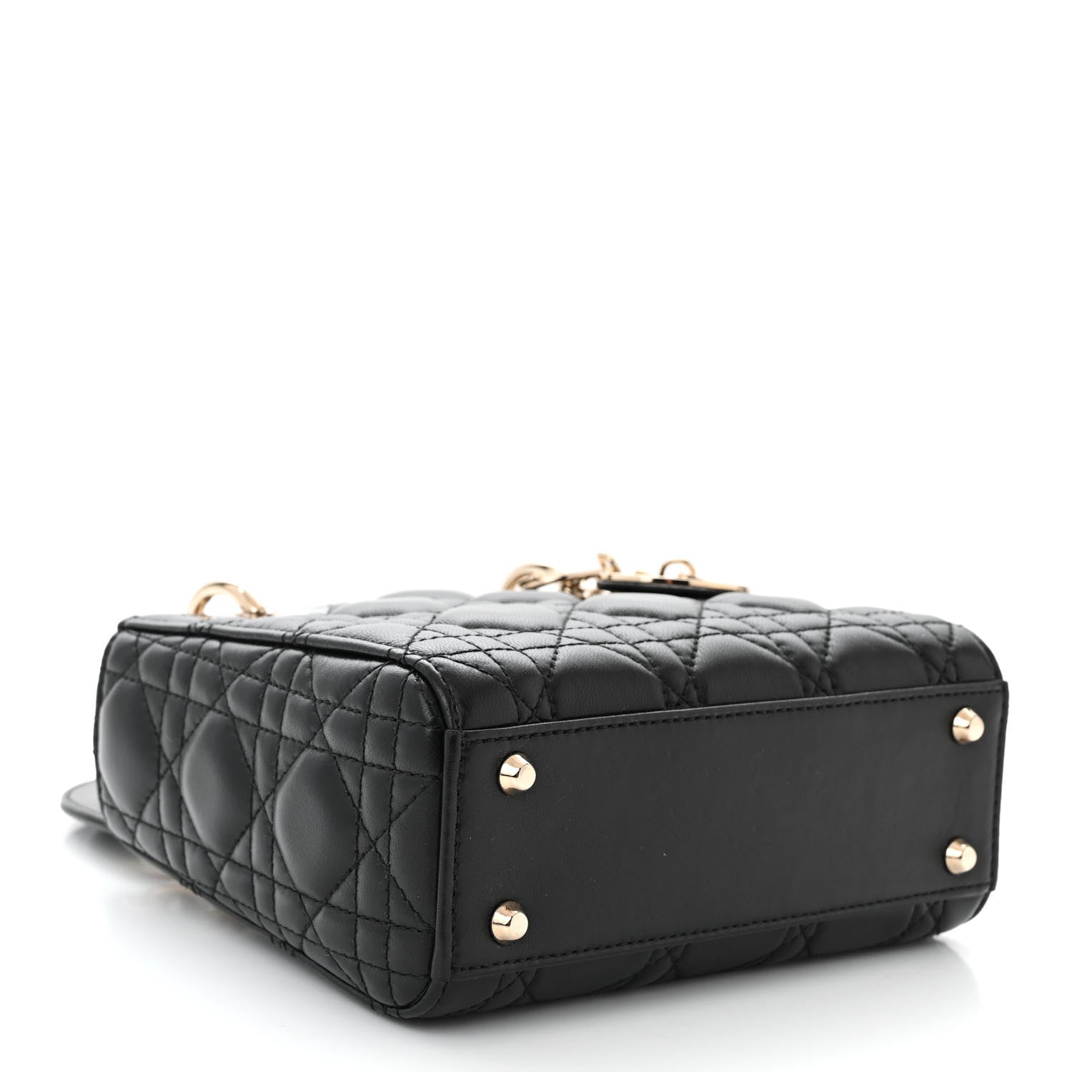 Christian Dior Lambskin Cannage Mini Lady Dior Black 4 of 11