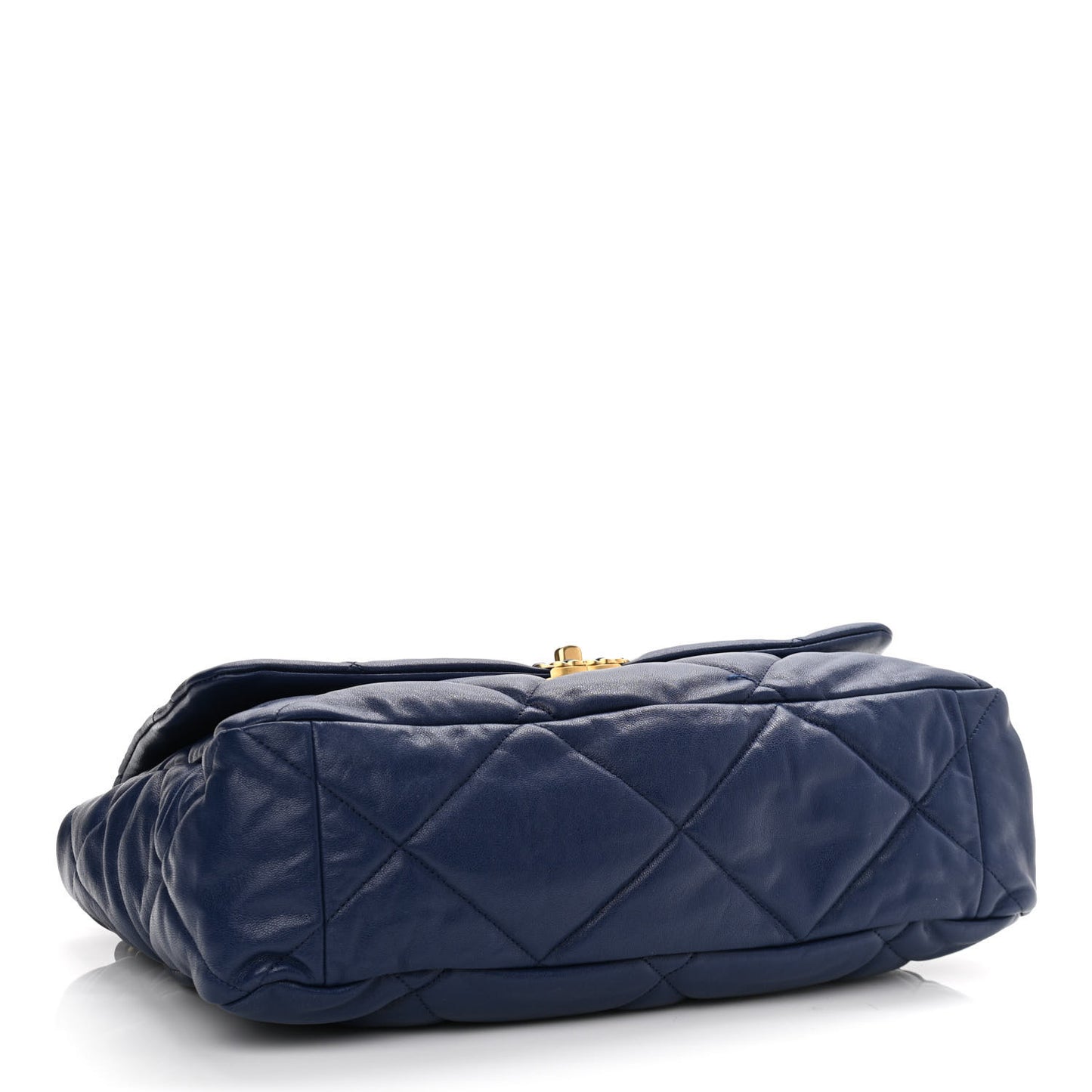 Goatskin Quilted Maxi Chanel 19 Flap Blue