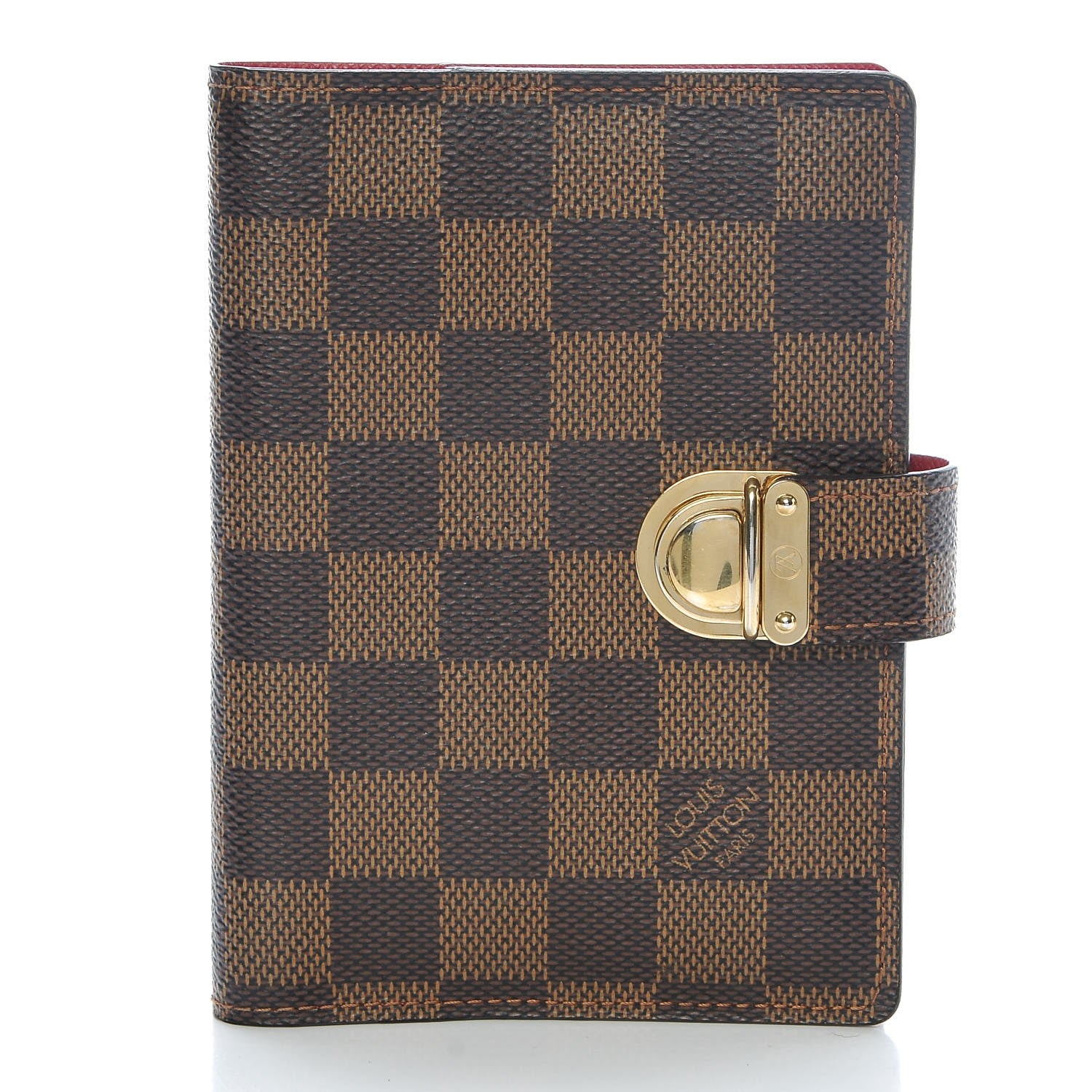 Louis Vuitton Damier Ebene Koala Small Ring Agenda Cover Red 1 of 9