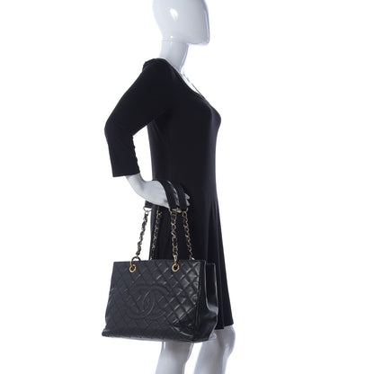Chanel Caviar Quilted Grand Shopping Tote GST Black 2 of 9