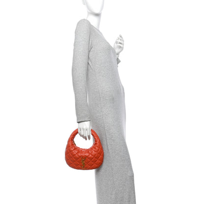 Saint Laurent Lambskin Quilted Icarino Bag Coral 2 of 10