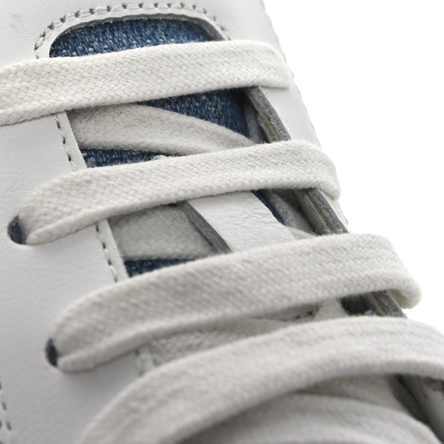 Hermes Denim Suede Goatskin Bouncing Sneakers 37 Bleu Clair White 11 of 13