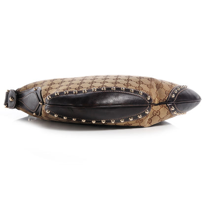 Gucci Monogram Pelham Studded Shoulder Bag Brown 4 of 9