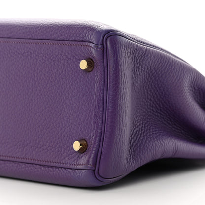 Hermes Taurillon Clemence Kelly Retourne 32 Crocus 10 of 16
