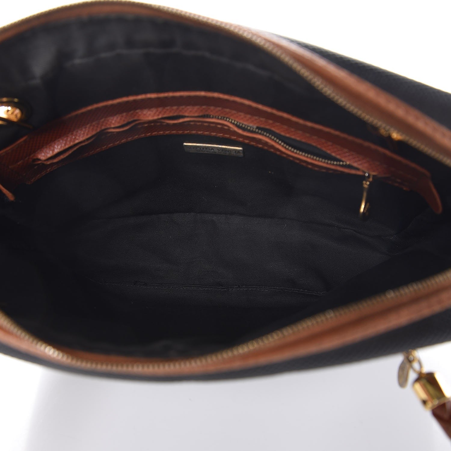Bottega Veneta Rubberized Canvas Braided Handle Bag Navy 5 of 11