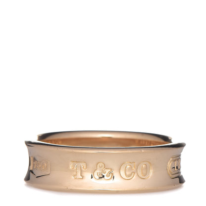 Tiffany 18K Yellow Gold 1837 Band Ring 55 7.25 1 of 5