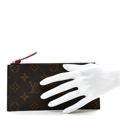 Louis Vuitton Monogram Felicie Chain Wallet Zippered Insert Fuchsia 2 of 6