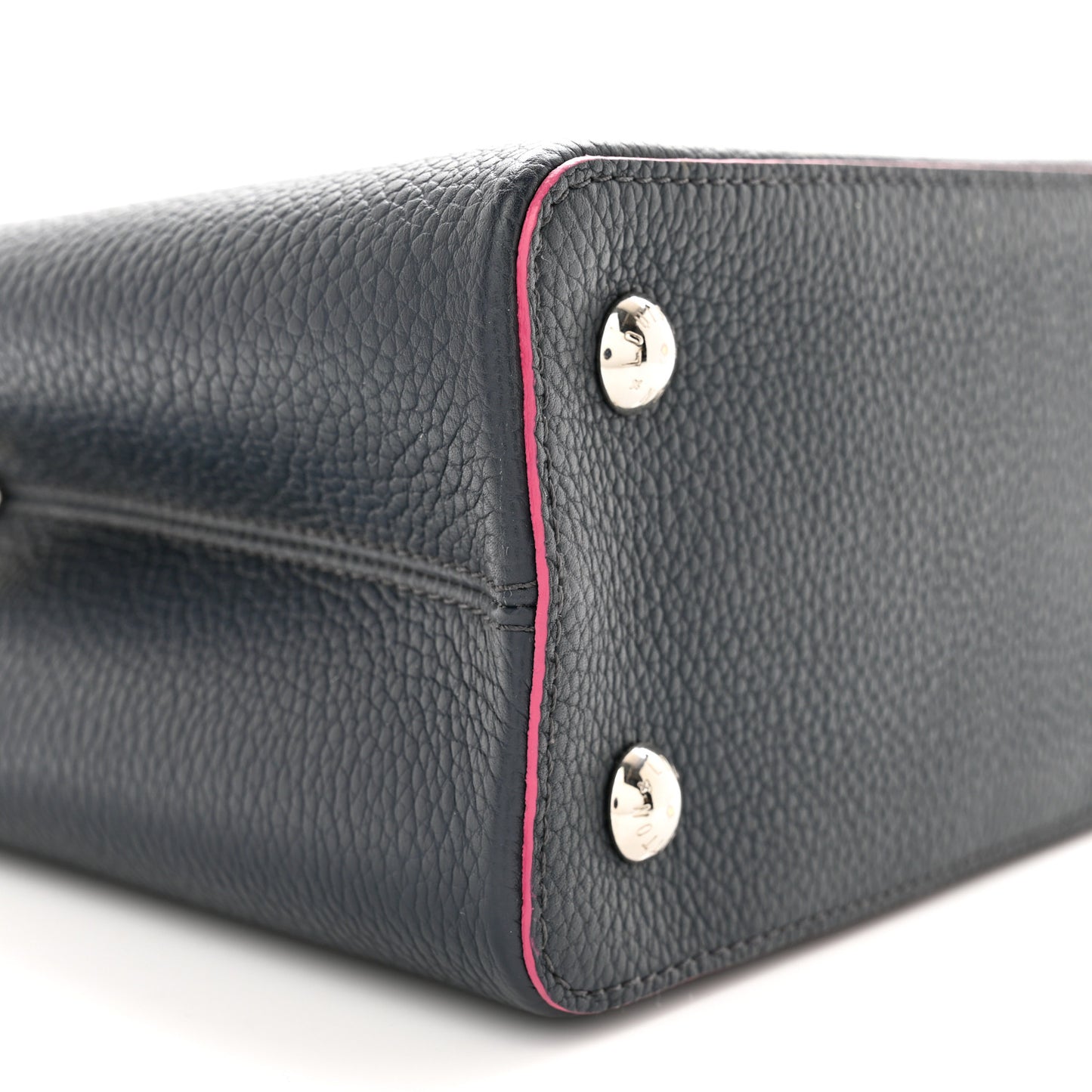 Taurillon Capucines PM Cobalt Fuchsia