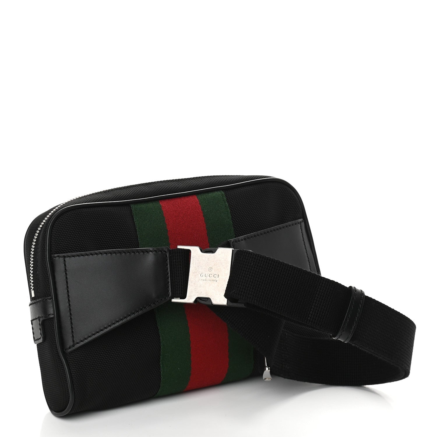 Gucci Canvas Web Slim Belt Bag Black 3 of 9