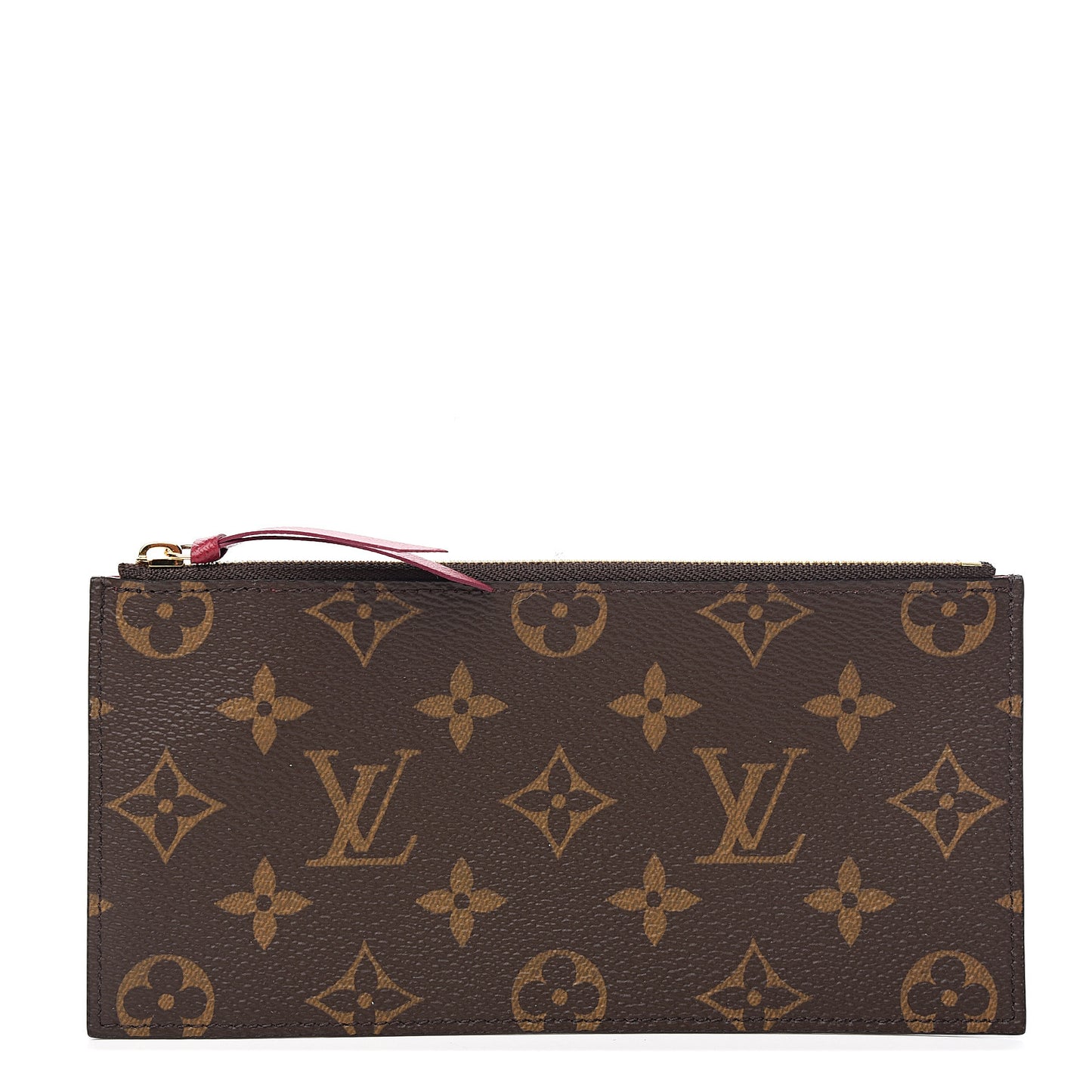 Monogram Felicie Chain Wallet Zippered Insert Fuchsia