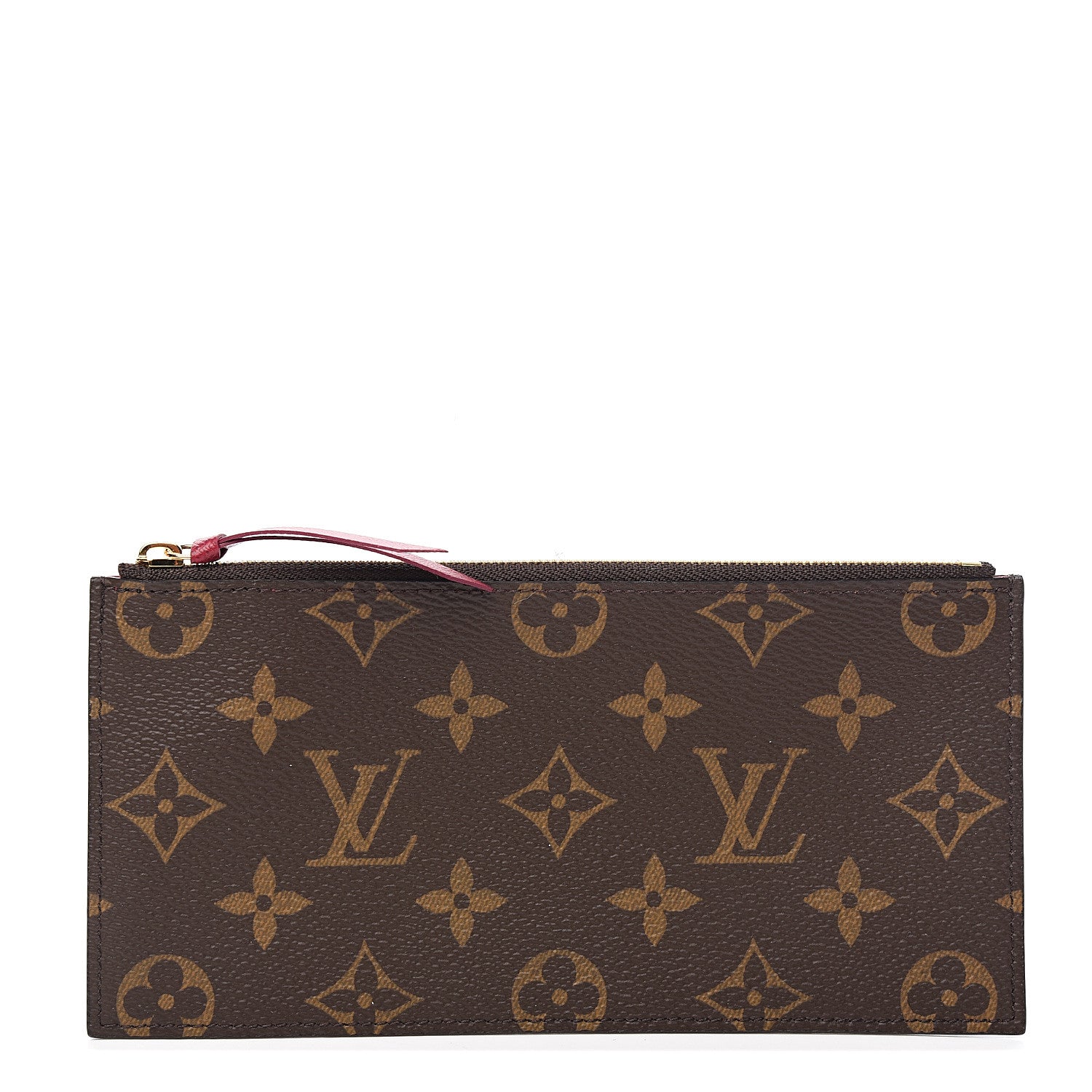 Louis Vuitton Monogram Felicie Chain Wallet Zippered Insert Fuchsia 1 of 5