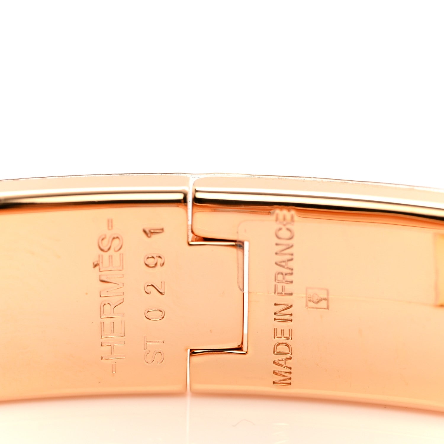 Hermes Enamel Narrow Clic Clac H Bracelet PM White 4 of 4