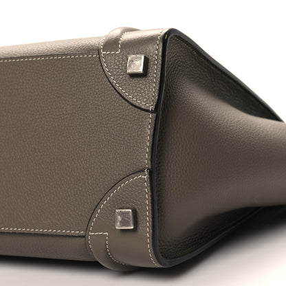 Celine Drummed Calfskin Micro Luggage Souris 10 of 11