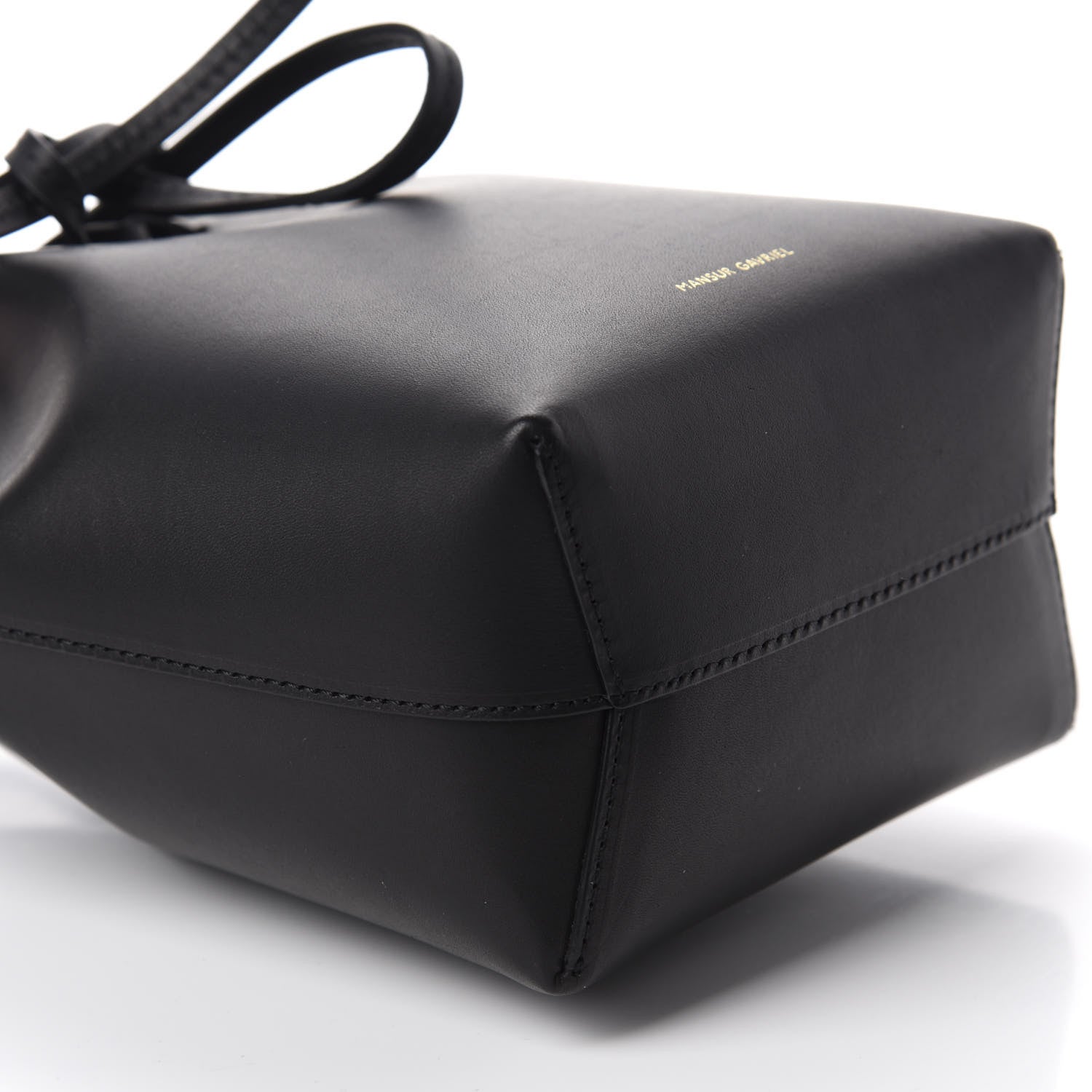 Mansur Gavriel Vegetable Tanned Calfskin Mini Mini Bucket Bag Black Ballerina 6 of 11