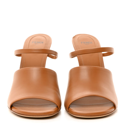 Fendi Calfskin Fendi First 95mm Slide Sandals 39 Caramello 2 of 8